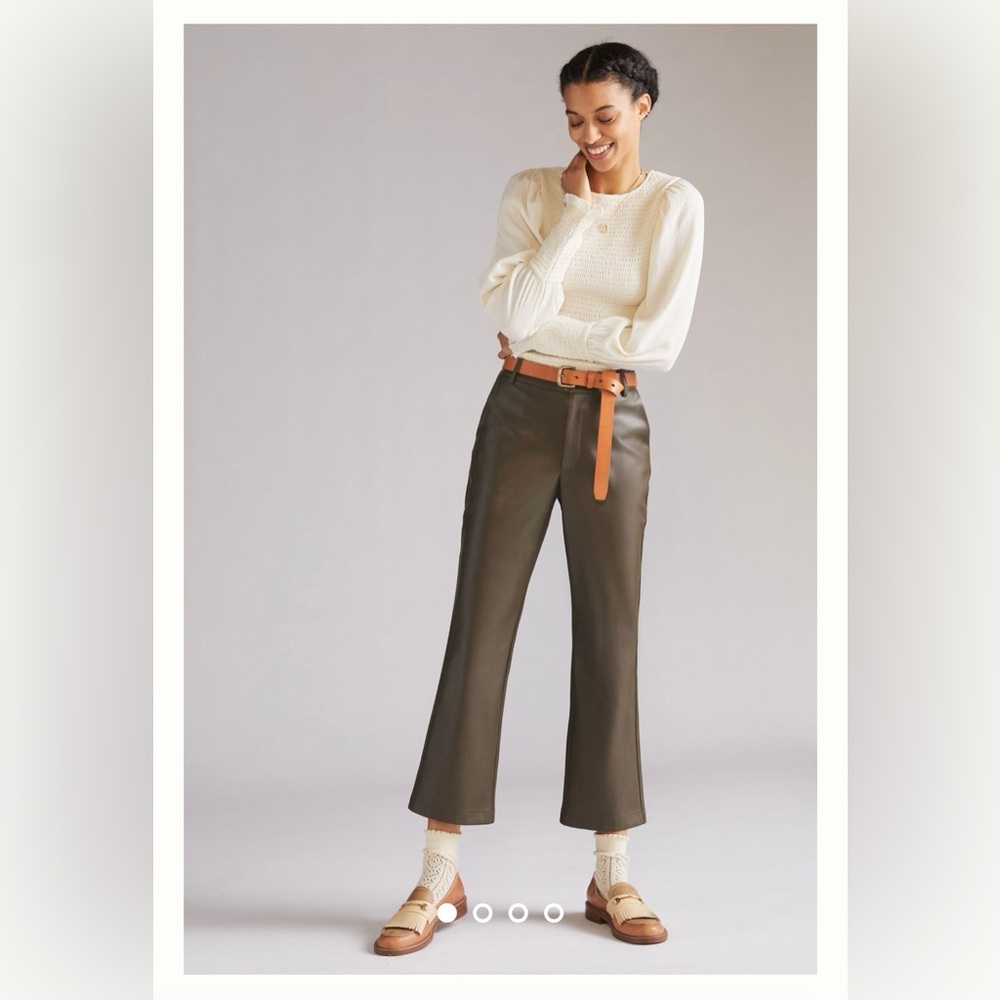 Avec Les Filles ‘Flared Faux Leather Pants’